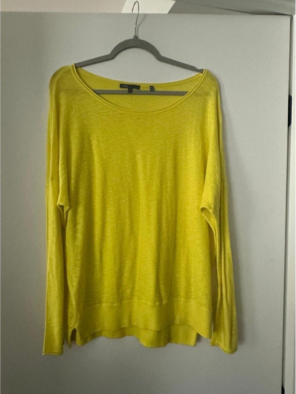 Vince Bright Yellow Crew Neck Sweater